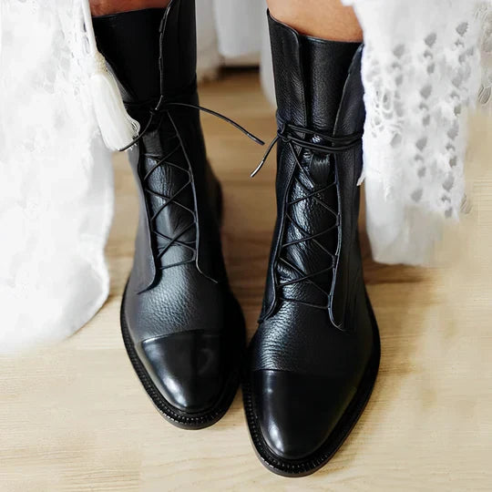 Romy - klassische damenstiefel aus leder