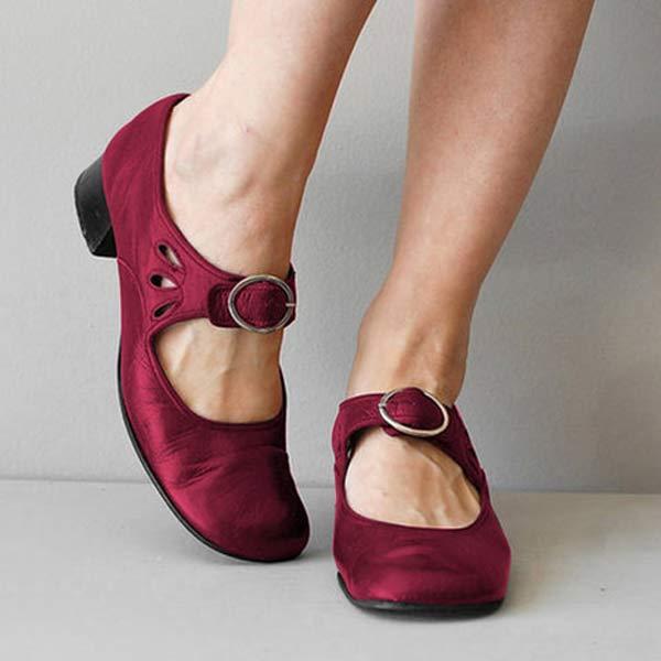 Orthopädische vintage schuhe mit runder zehe - Opal