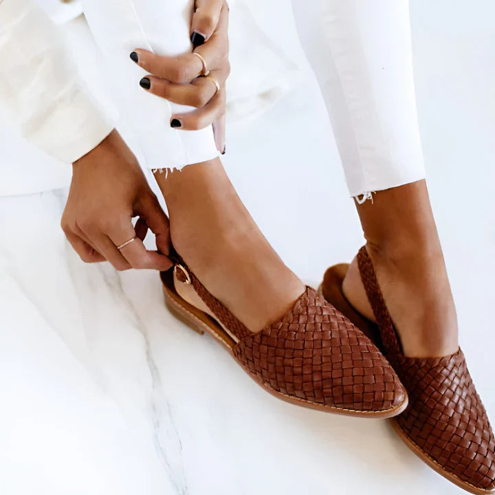 Khaki-slingback-sandalen - Mila