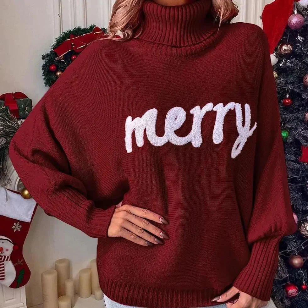 Emerie - warmer festlicher rollkragenpullover für damen
