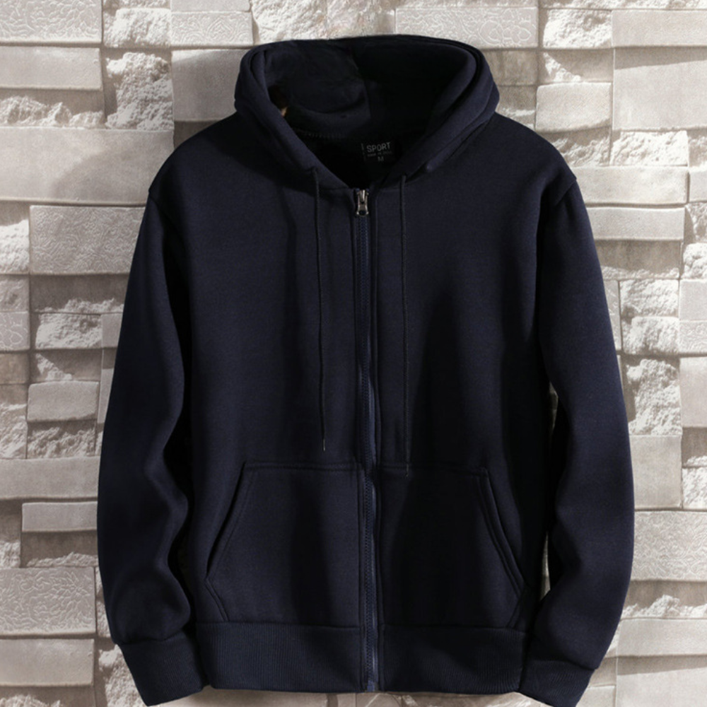 Lorand – trendiger herren-hoodie mit reibverschluss