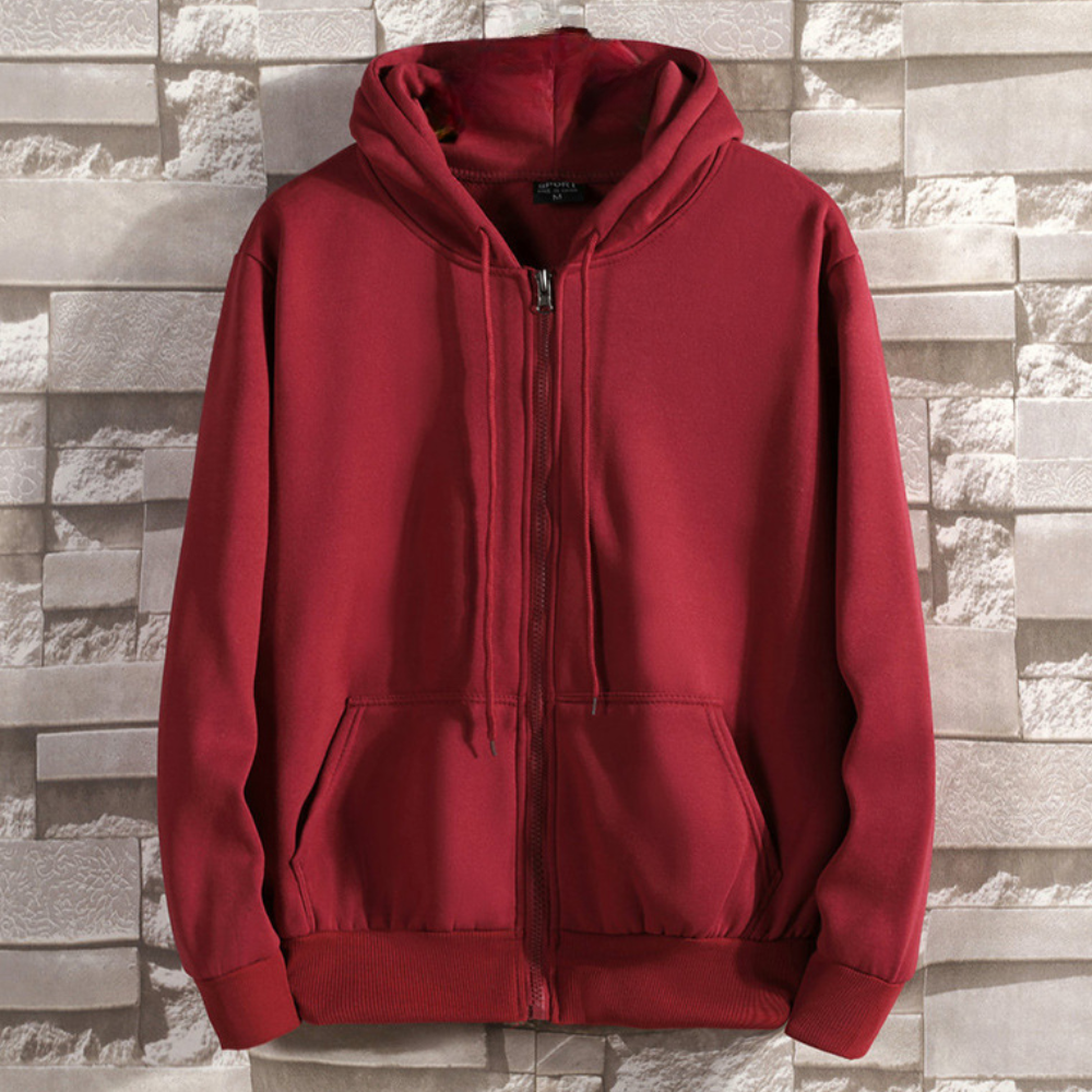 Lorand – trendiger herren-hoodie mit reibverschluss