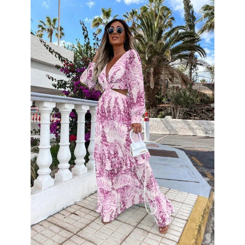Sommerliches maxikleid mit ausschnitt | Cathriona