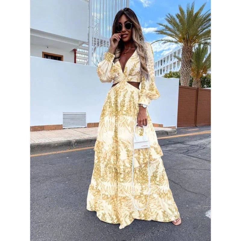 Sommerliches maxikleid mit ausschnitt | Cathriona