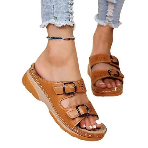 Orthopädische ledersandalen | Glayza