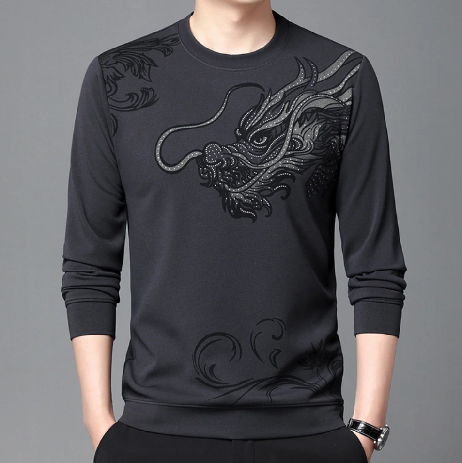 Mihnea - bequemes herren-sweatshirt mit rundhalsausschnitt