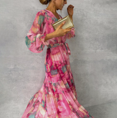 Evelyn - aquarell-traum-maxikleid