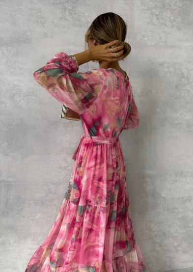Evelyn - aquarell-traum-maxikleid