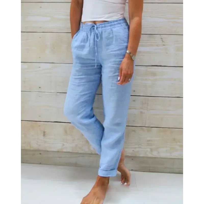 Stacy - stylische leinenhose für damen