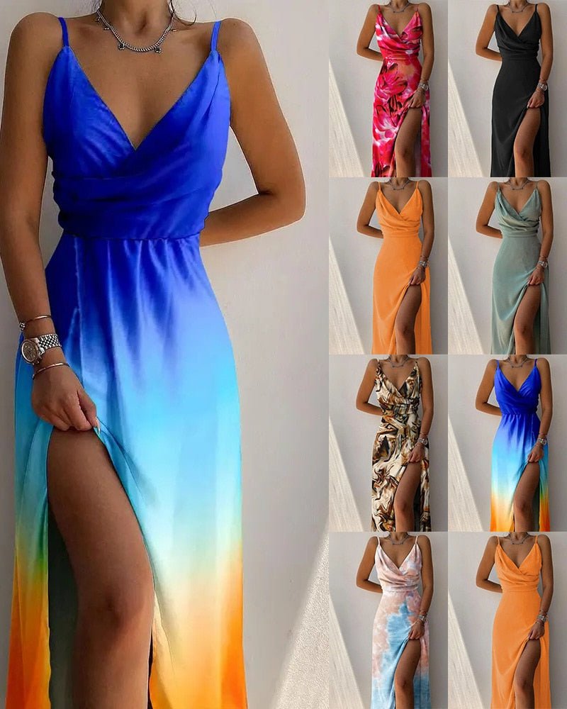 Flouny - maxikleid mit tropischem muster