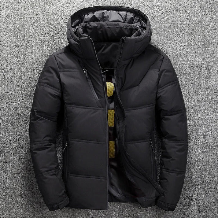 Warme wasserdichte winterjacke mit kapuze für herren - ideal für den winter