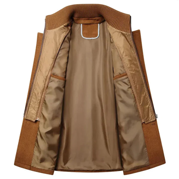 Vincent - trenchcoat mit offenem kragen