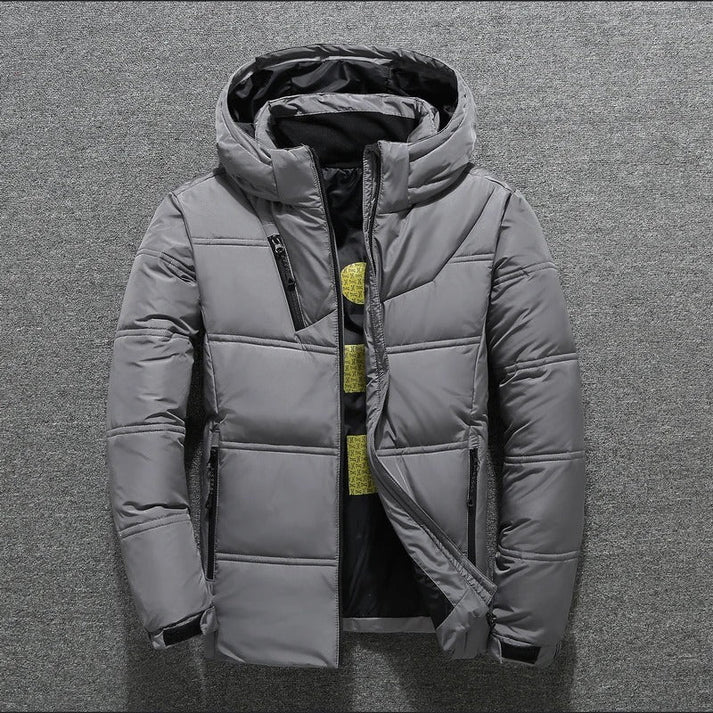 Warme wasserdichte winterjacke mit kapuze für herren - ideal für den winter