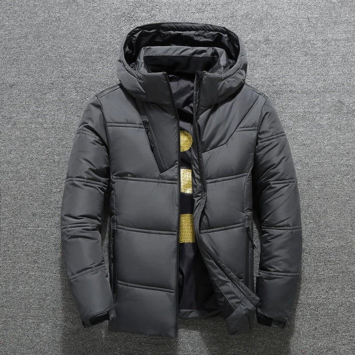 Warme wasserdichte winterjacke mit kapuze für herren - ideal für den winter