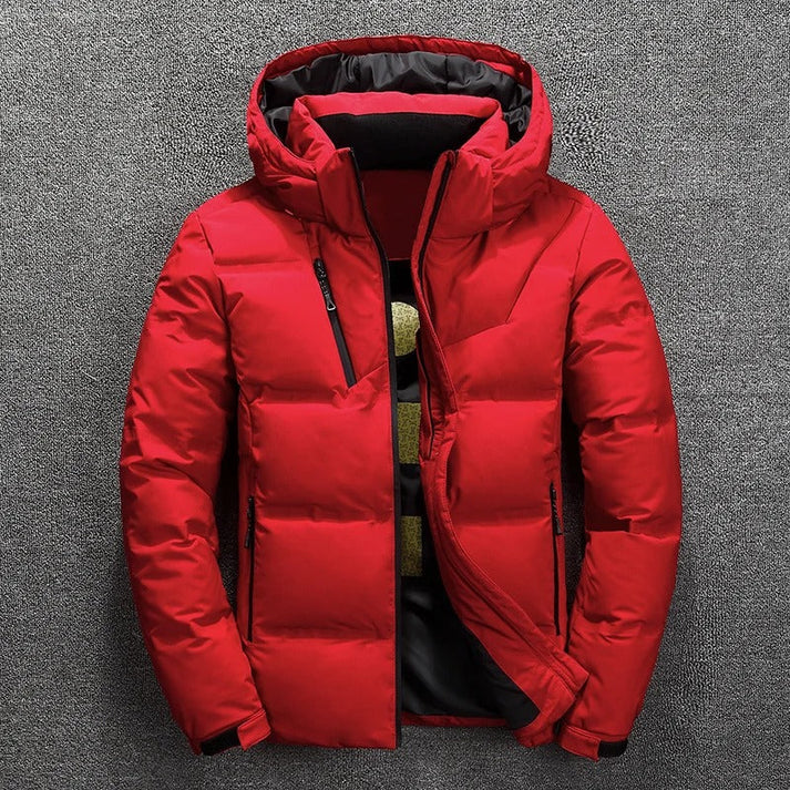Warme wasserdichte winterjacke mit kapuze für herren - ideal für den winter