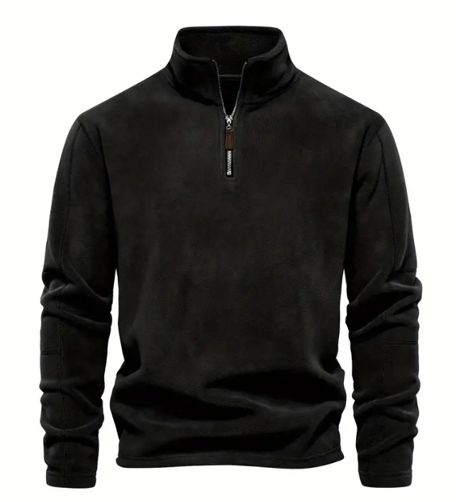 Cordpullover mit halbem reibverschluss