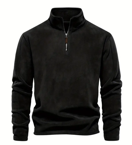 Cordpullover mit halbem reibverschluss