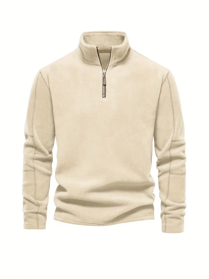 Cordpullover mit halbem reibverschluss