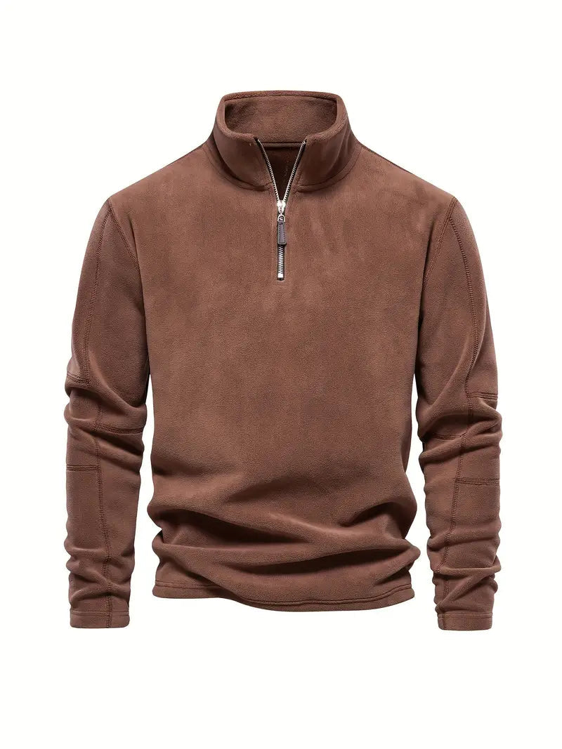 Cordpullover mit halbem reibverschluss