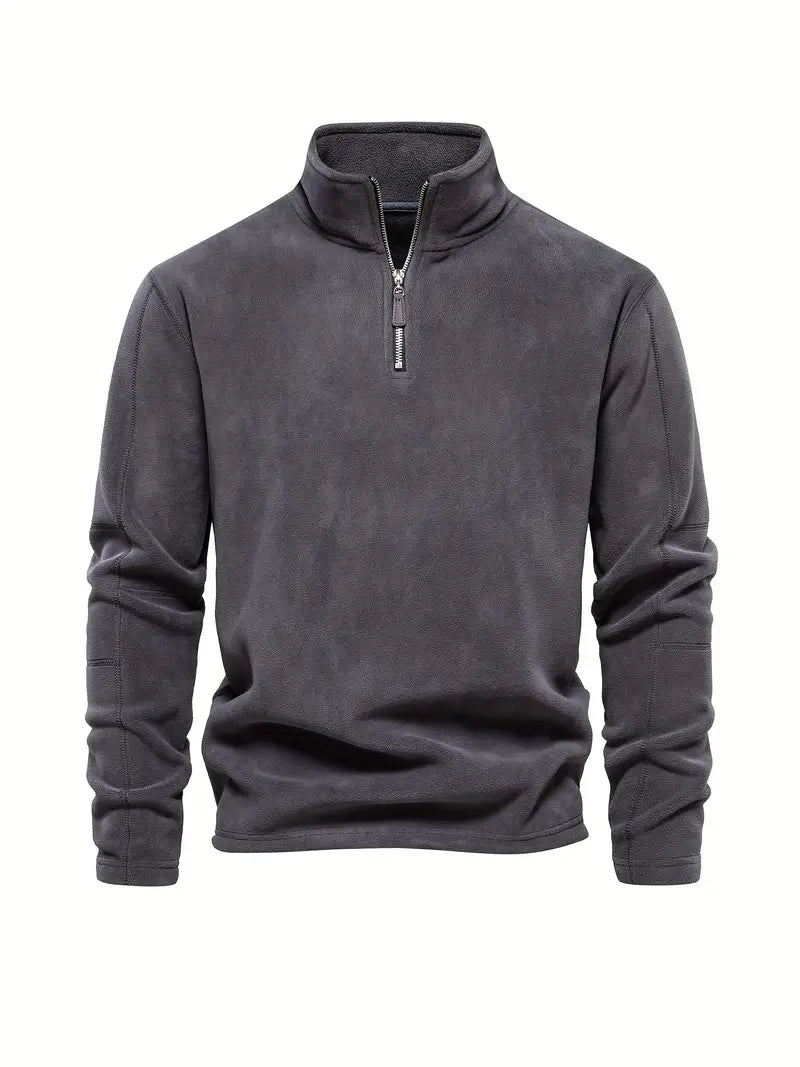 Cordpullover mit halbem reibverschluss