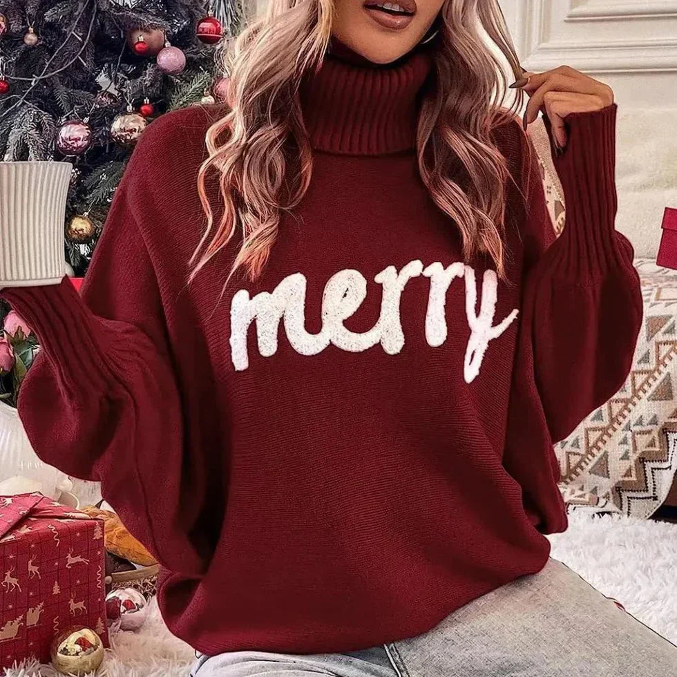 Emerie - warmer festlicher rollkragenpullover für damen