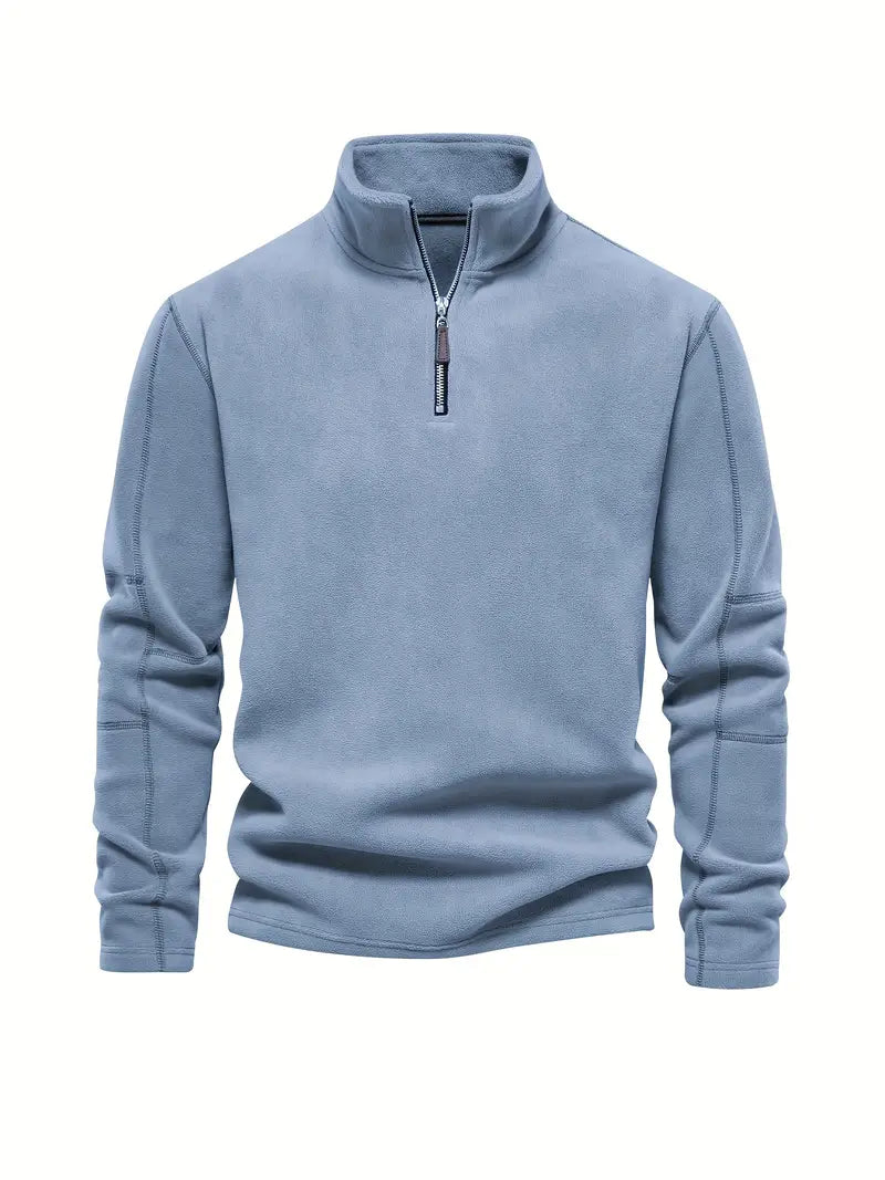 Cordpullover mit halbem reibverschluss
