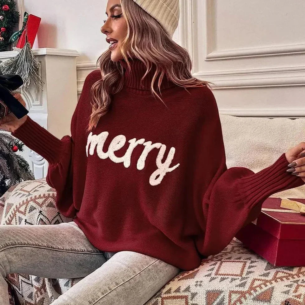 Emerie - warmer festlicher rollkragenpullover für damen