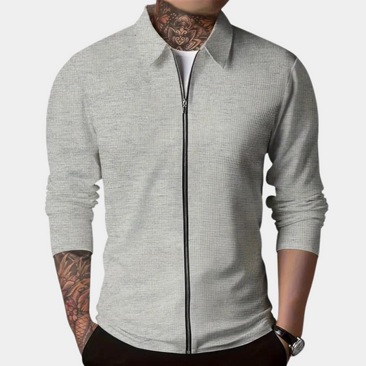 Lässige herrenjacke mit reibverschluss