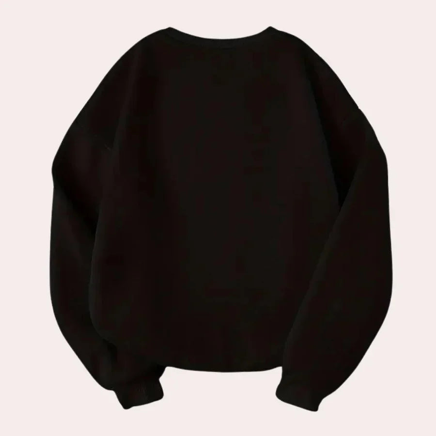 Afra - halloween-pullover mit rundhalsausschnitt und kürbismotiv für damen