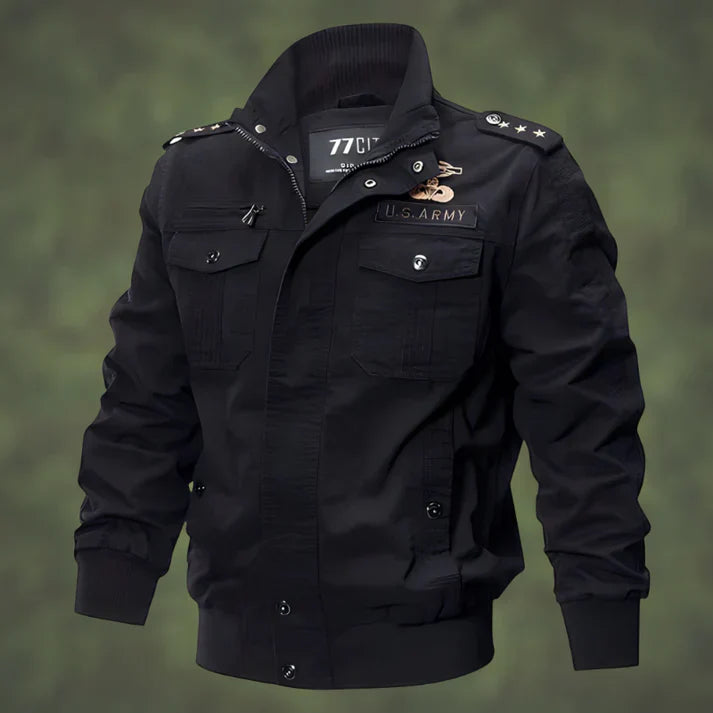 Exklusive army-bomberjacke für herren - perfekt für outdoor-aktivitäten