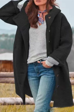 Schwarz Damen Mantel Elegant