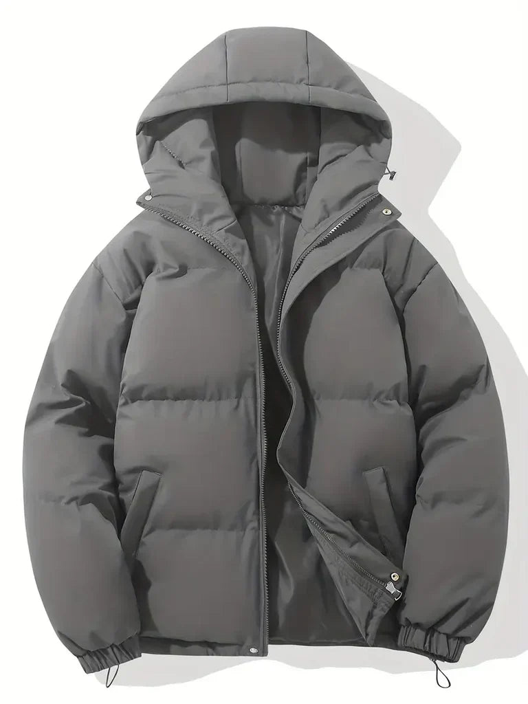 Dunkelgrau Kapuzenjacke Herren