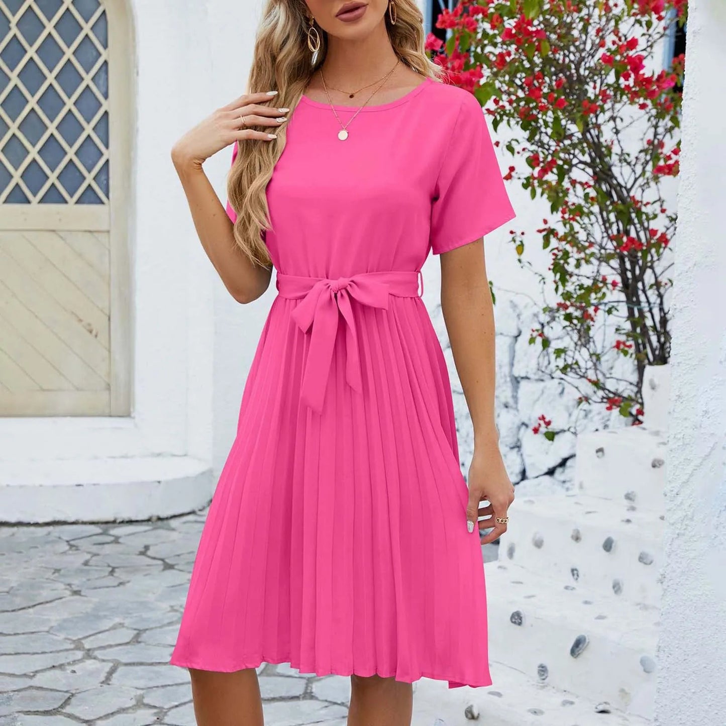 Emma - mintgrünes plisseekleid