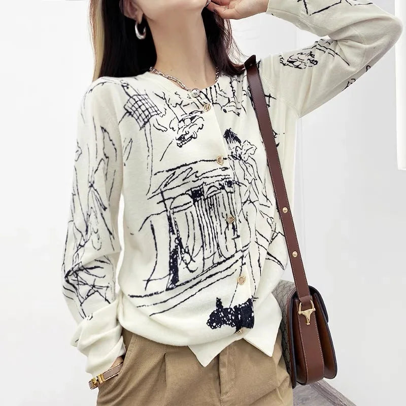 Lucie – innovative strickjacke aus mikrodurchlässiger wolle