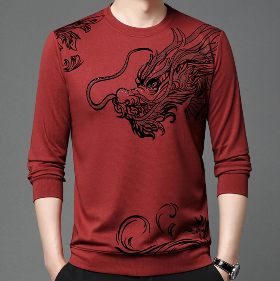 Mihnea - bequemes herren-sweatshirt mit rundhalsausschnitt