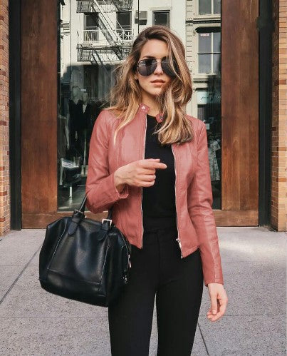 Nadia - chaqueta entallada de piel sintética