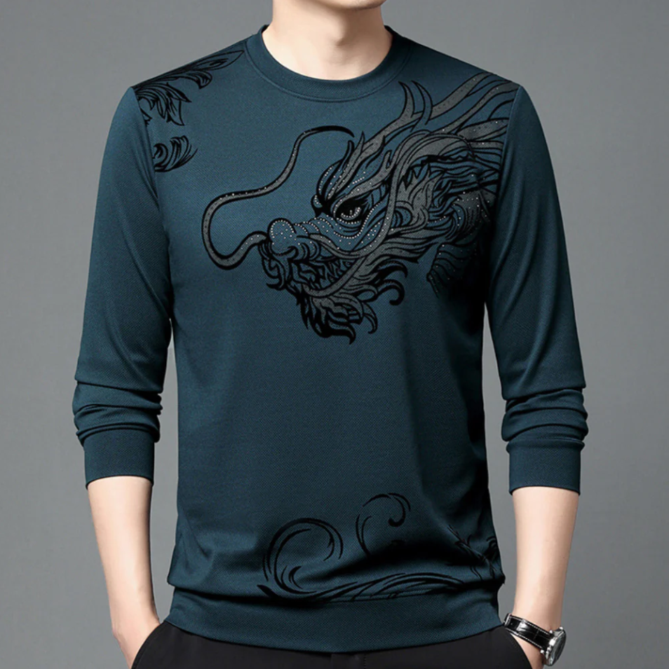 Mihnea - bequemes herren-sweatshirt mit rundhalsausschnitt