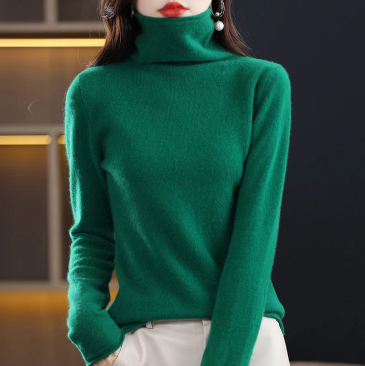 Helena winter-chic - rollkragenpullover aus reiner wolle für stilvolle eleganz