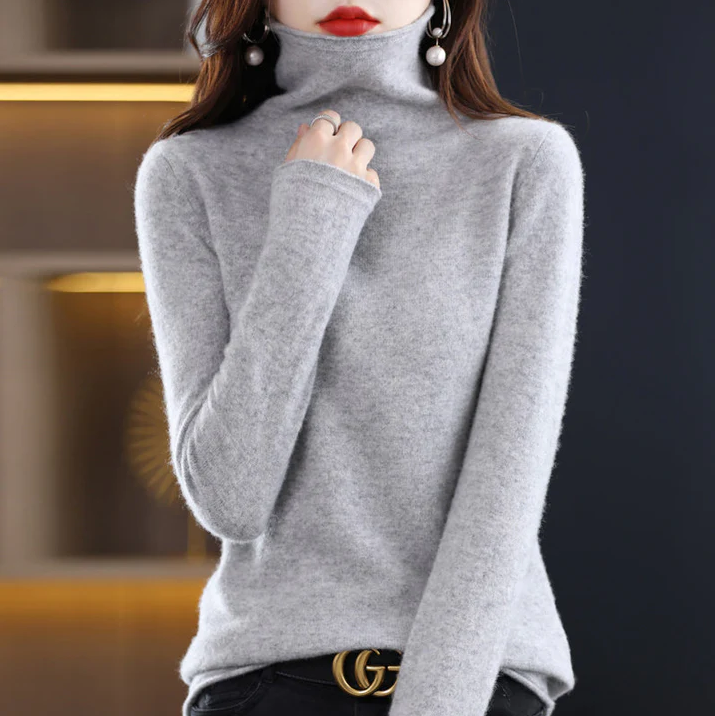 Helena winter-chic - rollkragenpullover aus reiner wolle für stilvolle eleganz