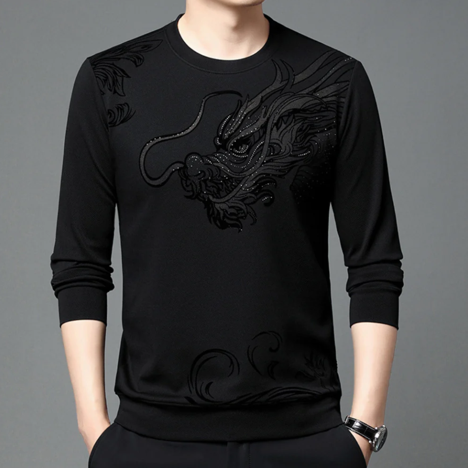 Mihnea - bequemes herren-sweatshirt mit rundhalsausschnitt
