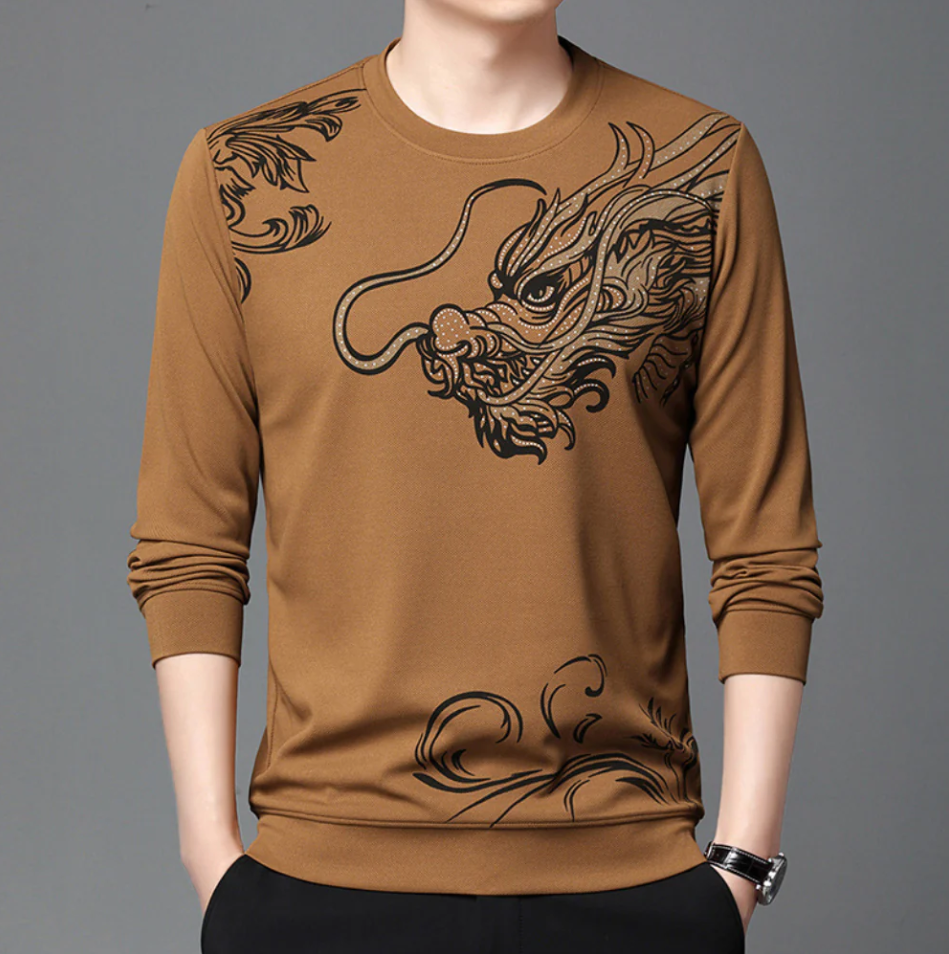 Mihnea - bequemes herren-sweatshirt mit rundhalsausschnitt