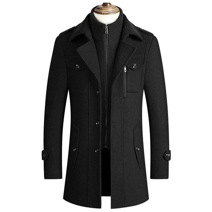 Vincent - trenchcoat mit offenem kragen