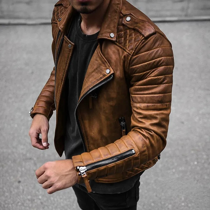 Abe - stylische lederjacke für herren