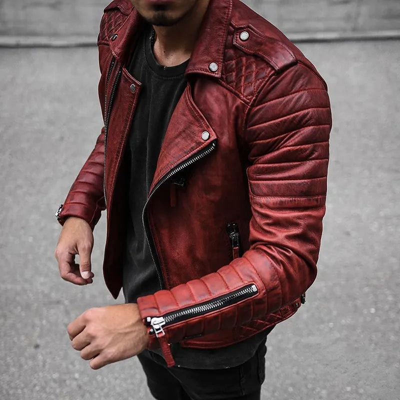 Abe - stylische lederjacke für herren