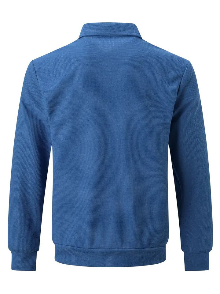 Retrotextur vintage-reißverschlussjacke für herren