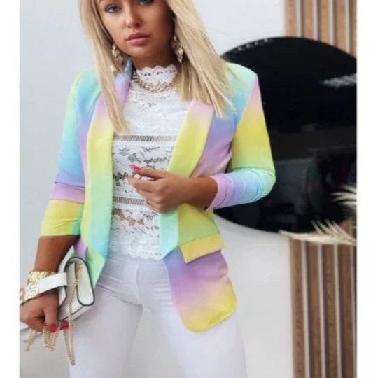 Thanea | damen langarm tie dye blazer